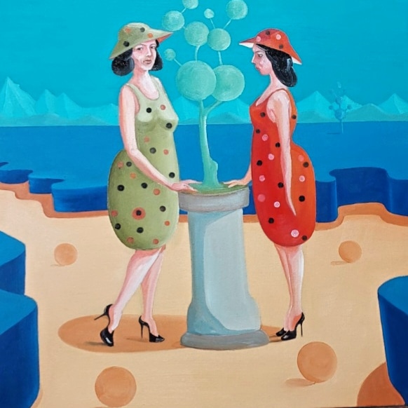 Sanat Sokağında Saksılı Çiçek