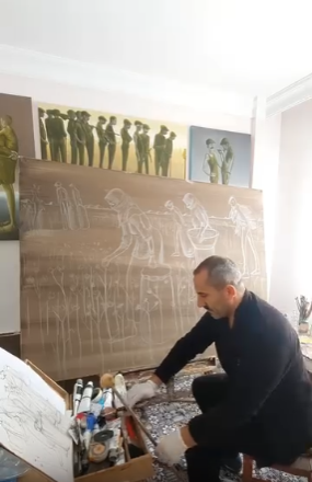 Pamuk Hasadı 
Tuval üzeri yağlı boya 175 x 125 2025